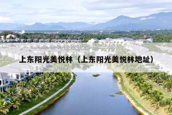 上东阳光美悦林（上东阳光美悦林地址）