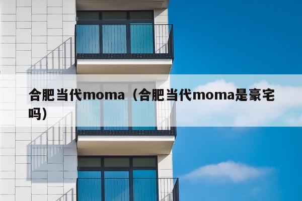 合肥当代moma（合肥当代moma是豪宅吗）